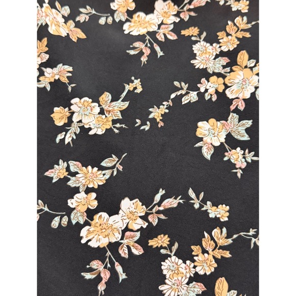 FATE Floral Boho Whimsical Print Crop Top Crotchet Wide Leg Pants Set Black SZ M - Picture 13 of 15